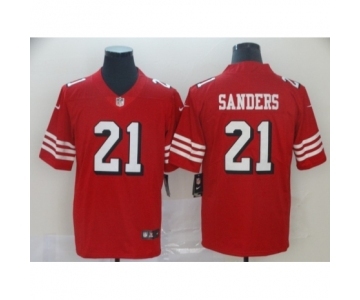 Men's San Francisco 49ers #21 Deion Sanders Limited Red Rush Vapor Untouchable Football Jerseys