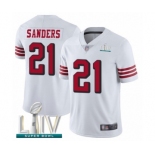 Men's San Francisco 49ers #21 Deion Sanders Limited White Rush Vapor Untouchable Super Bowl LIV Bound Football Jersey