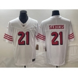 Men's San Francisco 49ers #21 Deion Sanders White 2023 FUSE Color Rush Vapor Untouchable Limited Jersey