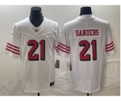 Men's San Francisco 49ers #21 Deion Sanders White 2023 FUSE Color Rush Vapor Untouchable Limited Jersey