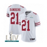 Men's San Francisco 49ers #21 Deion Sanders White Vapor Untouchable Limited Player Super Bowl LIV Bound Football Jersey