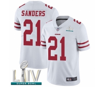 Men's San Francisco 49ers #21 Deion Sanders White Vapor Untouchable Limited Player Super Bowl LIV Bound Football Jersey