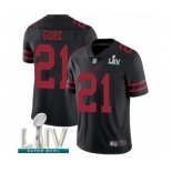 Men's San Francisco 49ers #21 Frank Gore Black Alternate Vapor Untouchable Limited Player Super Bowl LIV Bound Football Jersey