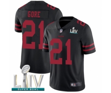 Men's San Francisco 49ers #21 Frank Gore Black Alternate Vapor Untouchable Limited Player Super Bowl LIV Bound Football Jersey