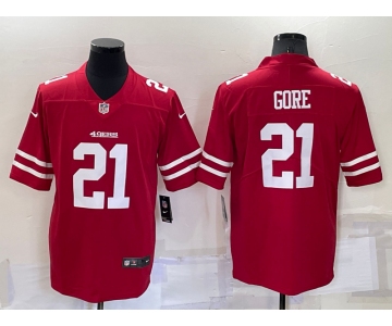 Men's San Francisco 49ers #21 Frank Gore Red 2021 Vapor Untouchable Stitched NFL Nike Limited Jersey