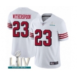 Men's San Francisco 49ers #23 Ahkello Witherspoon Limited White Rush Vapor Untouchable Super Bowl LIV Bound Football Jersey