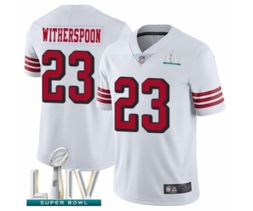 Men's San Francisco 49ers #23 Ahkello Witherspoon Limited White Rush Vapor Untouchable Super Bowl LIV Bound Football Jersey