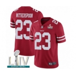 Men's San Francisco 49ers #23 Ahkello Witherspoon Red Team Color Vapor Untouchable Limited Player Super Bowl LIV Bound Football Jersey