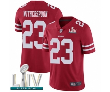 Men's San Francisco 49ers #23 Ahkello Witherspoon Red Team Color Vapor Untouchable Limited Player Super Bowl LIV Bound Football Jersey