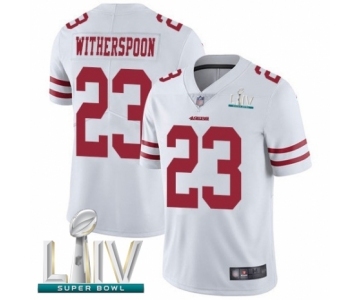 Men's San Francisco 49ers #23 Ahkello Witherspoon White Vapor Untouchable Limited Player Super Bowl LIV Bound Football Jersey