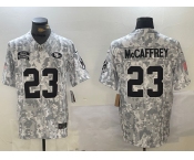 Men's San Francisco 49ers #23 Christian McCaffrey 2024 Arctic Camo Salute To Service Limited Stitched Football Jersey