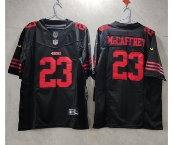 Men's San Francisco 49ers #23 Christian McCaffrey Black 2023 F.U.S.E. Vapor Untouchable Limited Stitched Football Jersey