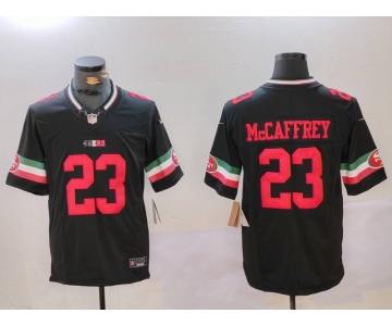 Men's San Francisco 49ers #23 Christian McCaffrey Black F.U.S.E. Mexico Vapor Limited Stitched Football Jersey