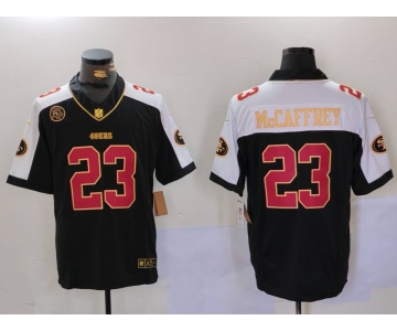 Men's San Francisco 49ers #23 Christian McCaffrey Black F.U.S.E. Mexico With Gate Bridge Patch Vapor Limited Stitched Football Jersey