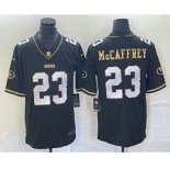 Men's San Francisco 49ers #23 Christian McCaffrey Black Gold Vapor Untouchable Limited Stitched Jersey