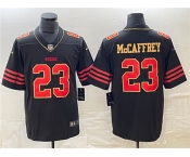 Men's San Francisco 49ers #23 Christian McCaffrey Black Stitched Jersey