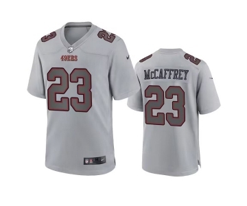 Men's San Francisco 49ers #23 Christian McCaffrey Gray Atmosphere Fashion Stitched Game Jersey