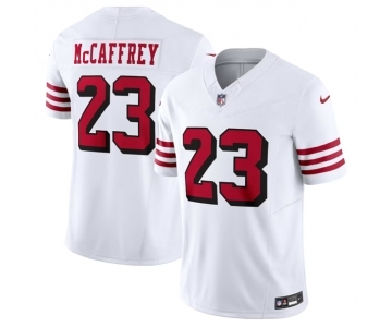 Men's San Francisco 49ers #23 Christian McCaffrey New White 2023 F.U.S.E. Vapor Untouchable Limited Stitched Football Jersey