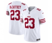 Men's San Francisco 49ers #23 Christian McCaffrey White 2023 F.U.S.E. Vapor Untouchable Limited Stitched Football Jersey