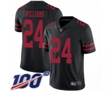 Men's San Francisco 49ers #24 K'Waun Williams Black Vapor Untouchable Limited Player 100th Season Football Jersey