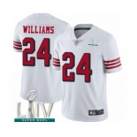 Men's San Francisco 49ers #24 K'Waun Williams Limited White Rush Vapor Untouchable Super Bowl LIV Bound Football Jersey