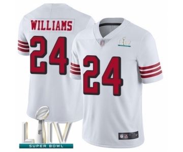 Men's San Francisco 49ers #24 K'Waun Williams Limited White Rush Vapor Untouchable Super Bowl LIV Bound Football Jersey