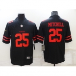 Men's San Francisco 49ers #25 Elijah Mitchell Black Nike Scarlet Player Limited Jersey