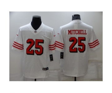 Men's San Francisco 49ers #25 Elijah Mitchell White Nike Scarlet Player Limited Jersey