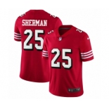 Men's San Francisco 49ers #25 Richard Sherman Limited Red Rush Vapor Untouchable Football Jerseys