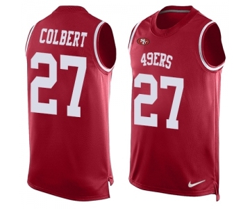 Men's San Francisco 49ers #27 Adrian Colbert Limited Red Player Name & Number Tank Top Football Jersey