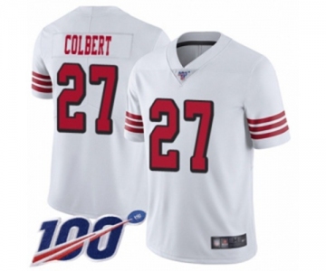 Men's San Francisco 49ers #27 Adrian Colbert Limited White Rush Vapor Untouchable 100th Season Football Jersey