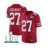 Men's San Francisco 49ers #27 Adrian Colbert Red Team Color Vapor Untouchable Limited Player Super Bowl LIV Bound Football Jersey