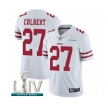 Men's San Francisco 49ers #27 Adrian Colbert White Vapor Untouchable Limited Player Super Bowl LIV Bound Football Jersey