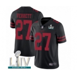 Men's San Francisco 49ers #27 Jason Verrett Black Alternate Vapor Untouchable Limited Player Super Bowl LIV Bound Football Jersey