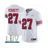 Men's San Francisco 49ers #27 Jason Verrett Limited White Rush Vapor Untouchable Super Bowl LIV Bound Football Jersey