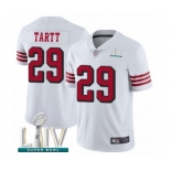 Men's San Francisco 49ers #29 Jaquiski Tartt Limited White Rush Vapor Untouchable Super Bowl LIV Bound Football Jersey