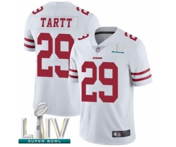 Men's San Francisco 49ers #29 Jaquiski Tartt White Vapor Untouchable Limited Player Super Bowl LIV Bound Football Jersey