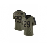 Men's San Francisco 49ers #29 Talanoa Hufanga 2021 Olive Salute To Service Limited Stitched Jersey