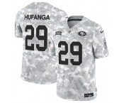 Men's San Francisco 49ers #29 Talanoa Hufanga 2024 F.U.S.E Arctic Camo Salute To Service Limited Stitched Football Jersey