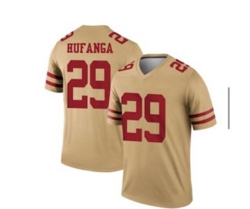 Men's San Francisco 49ers #29 Talanoa Hufanga Gold Inverted Legend Jersey