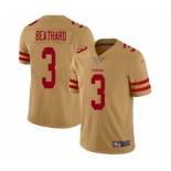 Men's San Francisco 49ers #3 C. J. Beathard Limited Gold Inverted Legend Football Jersey