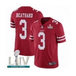 Men's San Francisco 49ers #3 C. J. Beathard Red Team Color Vapor Untouchable Limited Player Super Bowl LIV Bound Football Jersey