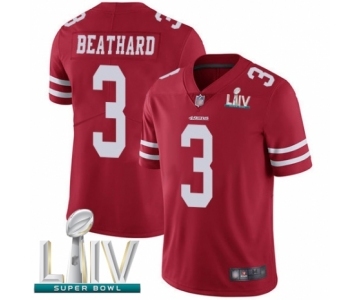 Men's San Francisco 49ers #3 C. J. Beathard Red Team Color Vapor Untouchable Limited Player Super Bowl LIV Bound Football Jersey