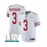 Men's San Francisco 49ers #3 C. J. Beathard White Vapor Untouchable Limited Player Super Bowl LIV Bound Football Jersey