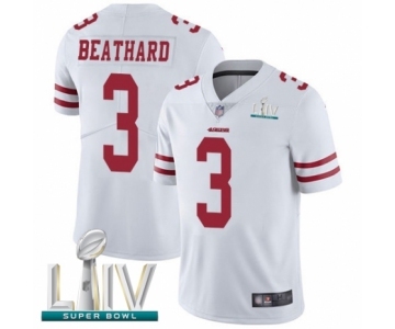 Men's San Francisco 49ers #3 C. J. Beathard White Vapor Untouchable Limited Player Super Bowl LIV Bound Football Jersey