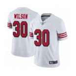 Men's San Francisco 49ers #30 Jeff Wilson Limited White Rush Vapor Untouchable Football Jersey