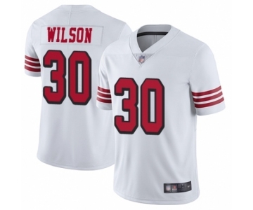 Men's San Francisco 49ers #30 Jeff Wilson Limited White Rush Vapor Untouchable Football Jersey