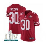 Men's San Francisco 49ers #30 Jeff Wilson Red Team Color Vapor Untouchable Limited Player Super Bowl LIV Bound Football Jersey