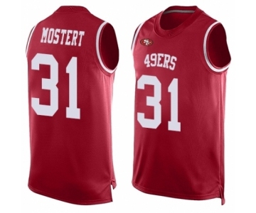 Men's San Francisco 49ers #31 Raheem Mostert Limited Red Player Name & Number Tank Top Football Jersey