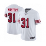 Men's San Francisco 49ers #31 Raheem Mostert Limited White Rush Vapor Untouchable Football Jersey